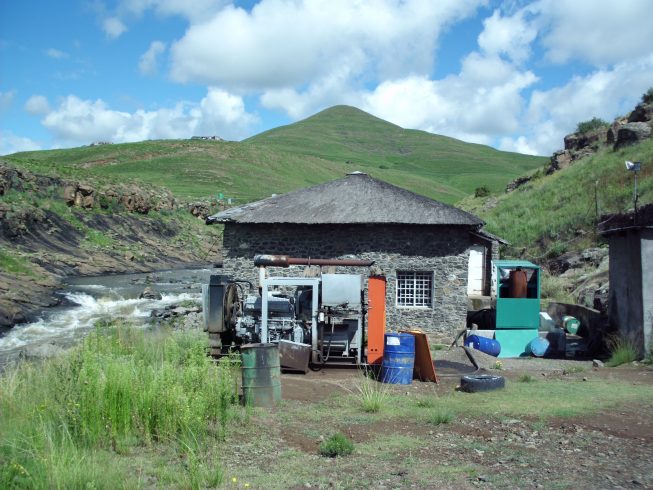 A diesel generator.